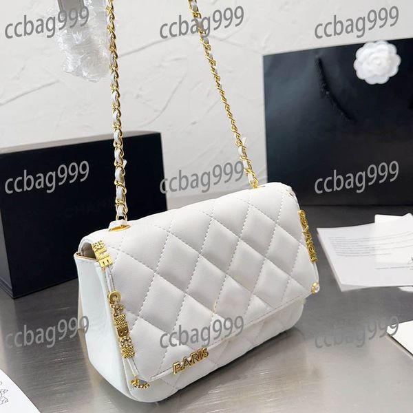 

luxury badge women metal letter designer bag mini crossbody diamond lattice quilted classic flap handbag evening clutch coin purse card hold