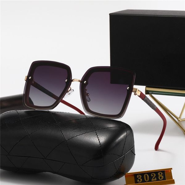 

cool sunglasses gold wire glasses luxury sunglasses designer letter women's men's goggles 12x18 frame factory direct 3028 with box, White;black