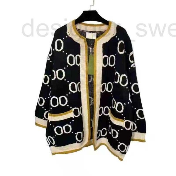 

women's sweaters designer 2021luxury clothes womens sweater for woman designer sweaters casual knit contrast color long-sleeved autumn, White;black