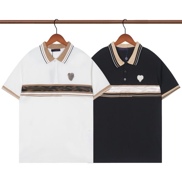 

mens designer polo shirts classic print embroidery casual business style summer short sleeve qd61, White;black