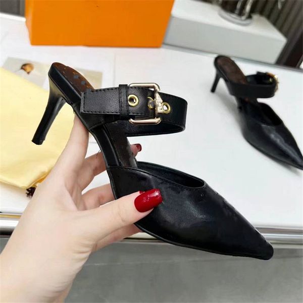 

dress shoes fashion women 2023 louiseity leather high heel letter logo party wedding tourism holiday casual flat shoes viutonity 02-07, Black