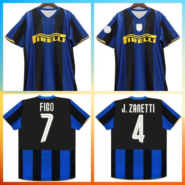 

2008 2009 inter retro soccer jerseys 08 09 ibrahimovic figo stankovic cambiasso vintage classic vintage football shirt, Black;yellow