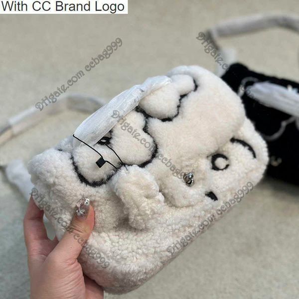 

cc brand shoulder bags small french luxury cartoon square shoulder bags black white cowhide and velour designer handbags multi pochette cros