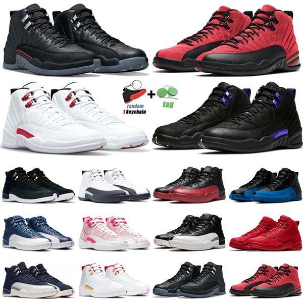 

12 12s men basketball shoes jumpman utility reverse flu game dark concord the master winterized indigo wolf grey mens traine242l