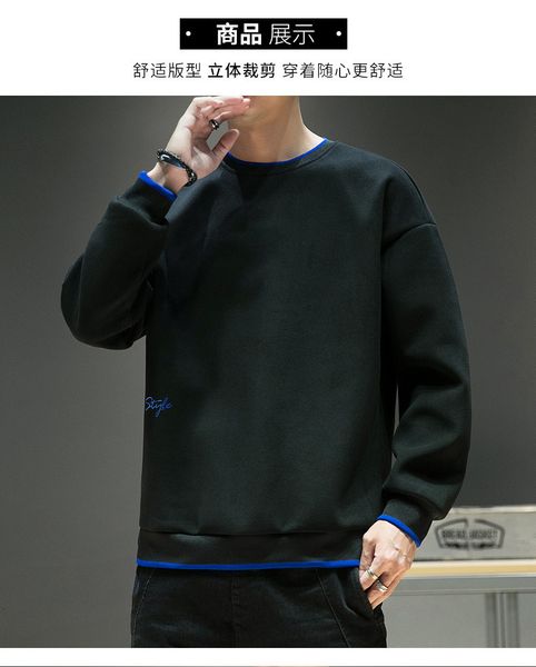 

men's sweaters fall business warm embroidered sweater 230228, White;black