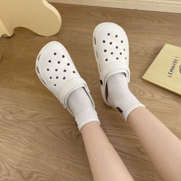 

slippers summer hole shoes men/women eva beach sneakers outdoor breathable loafer indoor garden non-slip couple sandals y2302, Black