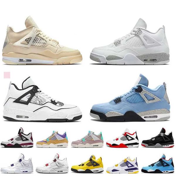 

jumpman 4 retro men basketball shoes black cat hyper royal university blue sneakers unc silver toe bred starfish fire red women sneaker good