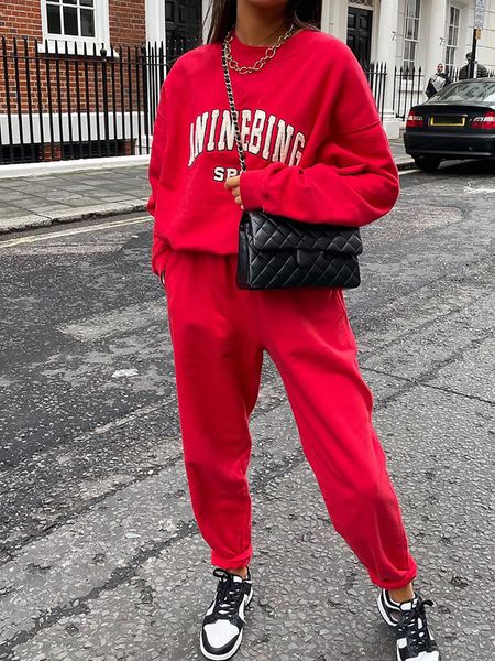 

women's hoodies sweatshirts aich mirror letter embroidered graphic women long sleeve cotton female pullover casual cozy vintage lady 2, Black