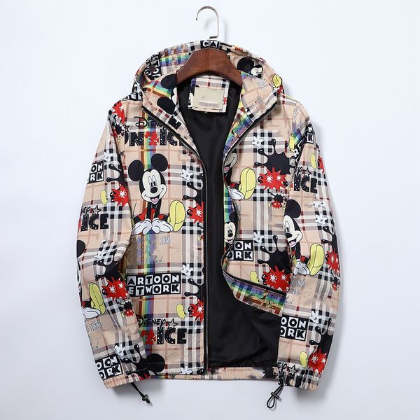 

2023 fashion mens jacket designer classic checked wrinkle resistant coat spring autumn coats zipper outer clothes asian size m-3xl, Black;brown