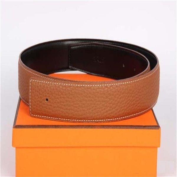 

22 fashion big buckle genuine leather belt with box designer men women mens belts344u, Black;brown