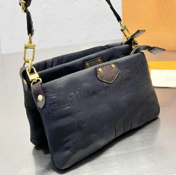 

designer women maxi multi pochettes accessoiress crossbody bag france brand lady econyl nylon embroidered monograms pattern shoulder bags wi