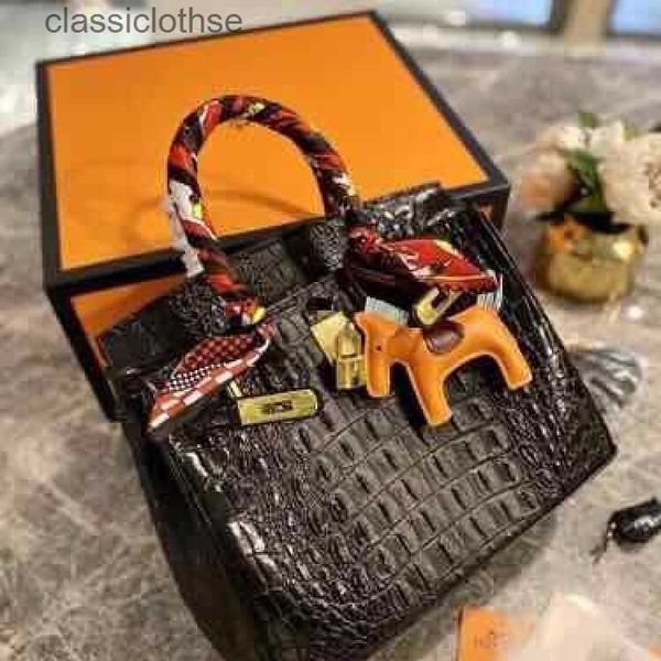 

original edition 7a h home designer birki bags for women yuan bag crocodile pattern leather 2023 new fashion l