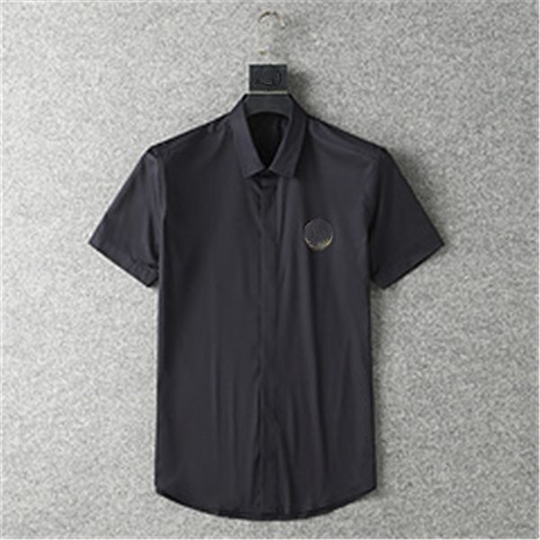 

men's shirt short sleeve solid casual business shirt -xxxl-33, White;black
