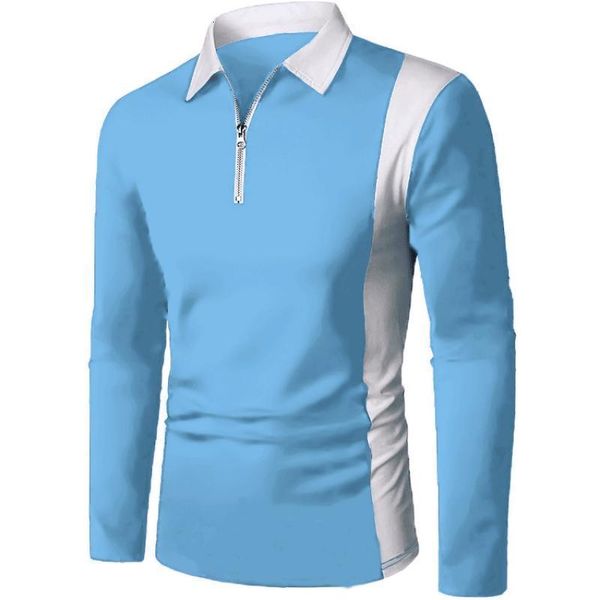 

men's polos spring mens long sleeve contrasting colors polo t-shirt male casual polo shirts men street clothing s-3xl 230228, White;black