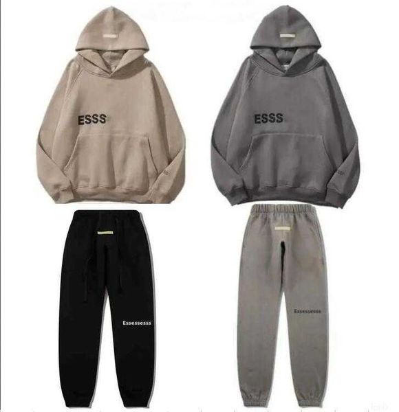 

designer men women knitting essentia sweater hoodie spring oversize autumn fear ess silicon skateboard high god hoody hooded sports t37i, Black