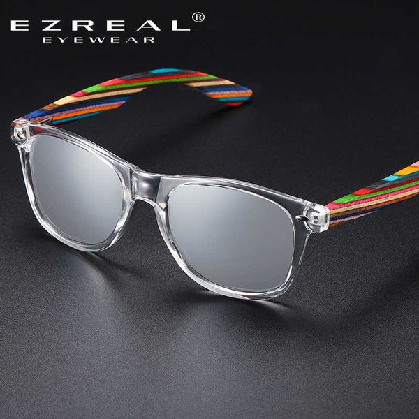 

sunglasses ezreal polarized pc frame with wooden legs sunglasses for men or women color wooden templesj230228, White;black