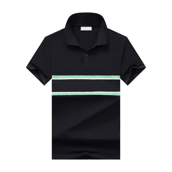 

new spring luxury italy men's t-shirts designer shirts high street embroidery small horse crocodile printing clothing mens brand polo s, White;black