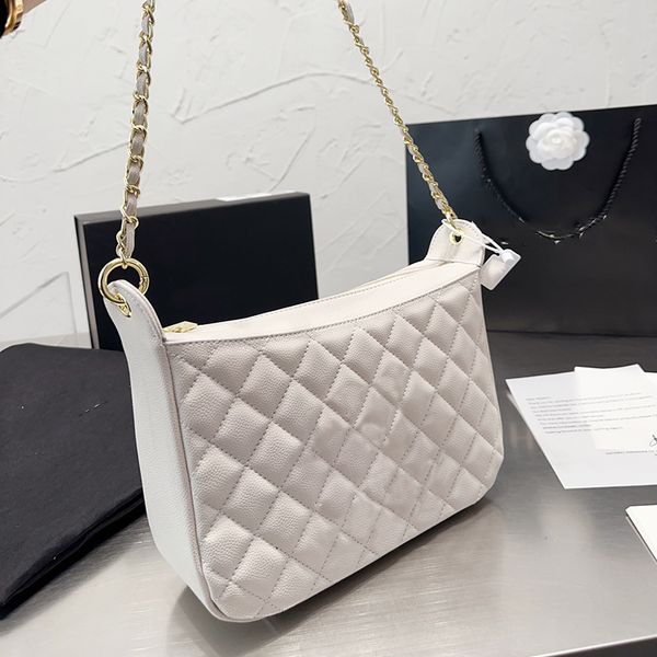 

womens diagonal span bag shoulder bag square classic caviar leather bags gold metal hardware cowhide purse large capacity makeup box shoppin