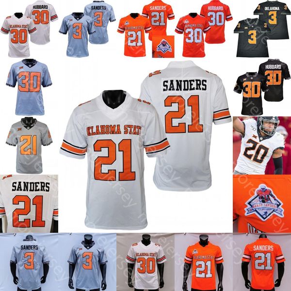 

oklahoma state osu football jersey ncaa college spencer sanders chuba hubbard braydon johnson daniels cobb presley paul, Black