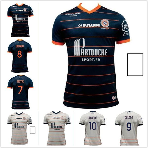 

21 22 montpellier soccer jerseys herault home away 2021 2022 maillot de foot #11 savanier lecomte laborde sio delort mollet skhiri220s, Black