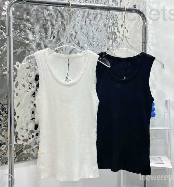 

women's tanks & camis designer anagram-embroidered cotton-blend tank shorts nylon yoga suit sportwear fitness sports bra mini outfits 3, White