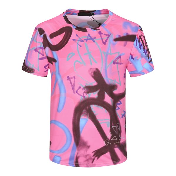 

2023new men's t-shirts tide brand angel letters direct jet printing short-sleeved t-shirt palm tree online celebrity youth spring and s, White;black