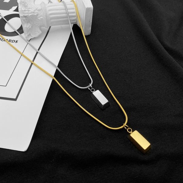 

designer jewelry men and women fashion necklaces luxury high end couples necklace pendant titanium steel hip hop clavicle chain everyday acc, Silver