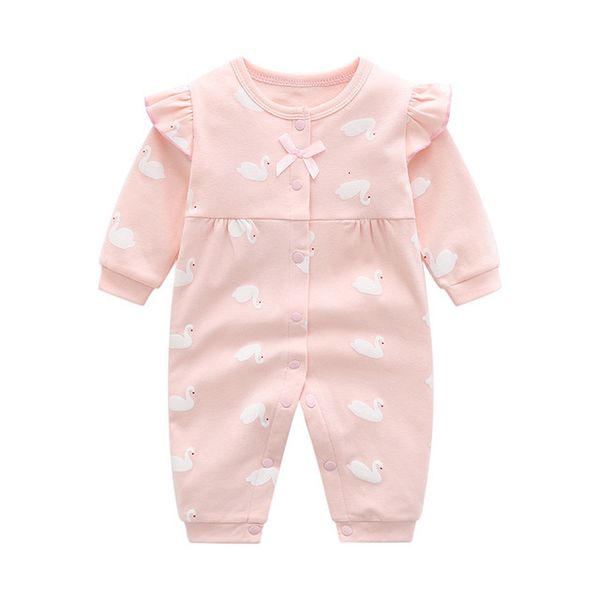 

jumpsuits princess style born baby girls clothes 100% cotton baby rompers soft infant clothing toddler baby girl jumpsuits 230228, Blue