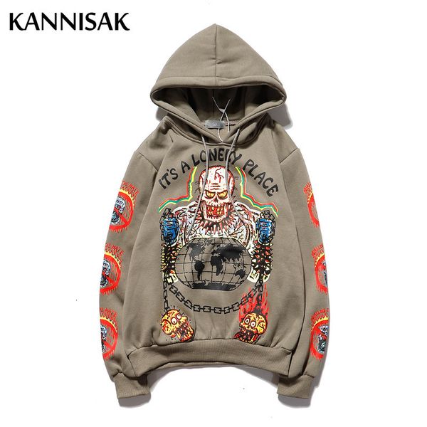 

women's hoodies sweatshirt printing autumn winter graffiti hooded pullover thick fleece hip hop couple cotton hoodie oversize streetwea, Black