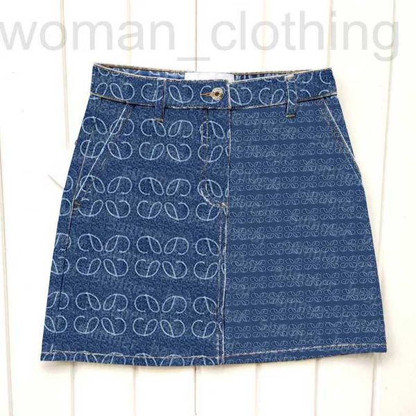 

designer women denim skirts spring summer short designer print blue casual style xbfk, Black