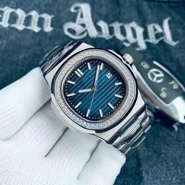 

pp5711 watches 3k 40mm 3k pp 5711 8.3mm superclone pp classic swiss fully automatic sports men's leather steel band luminous trend mech, Slivery;brown