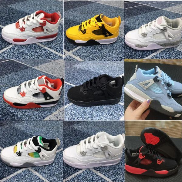 

white oreo td kids baketball shoes university blue lightning rasta lemon venom alternate boys girls gradeschool sneakers children trainers, Black