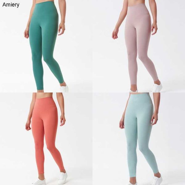 

2023 solid color women yoga pants stylist leggings high waist gym wear elastic fitness lady overall full tights workout womens sweatpants yo, Black;white
