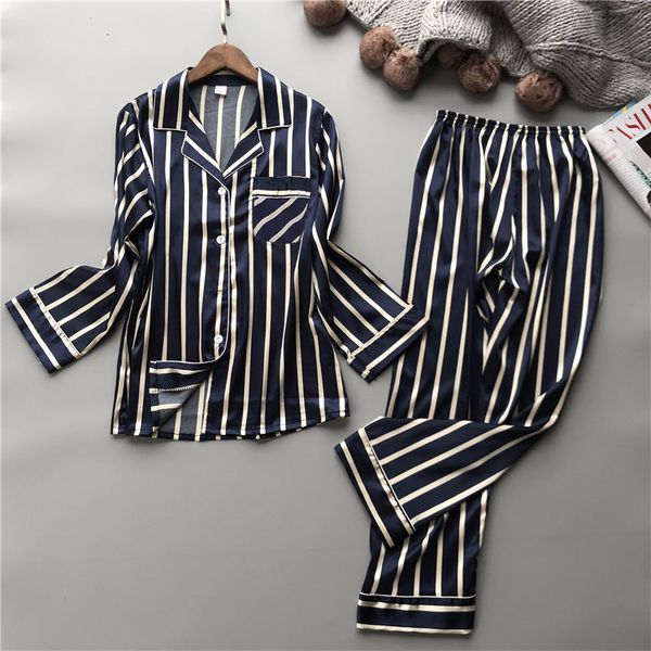 

womens sleepwear lisacmvpnel fashion women vertical stripe rayon pajama set loose leisure spring pajamas 230228, Black;red