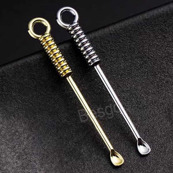 

metal spiral ear wax pickers sundries gold silver ear pick waxes remover curette ears cleaner spoon pendant care clean tools bh8374 tyj