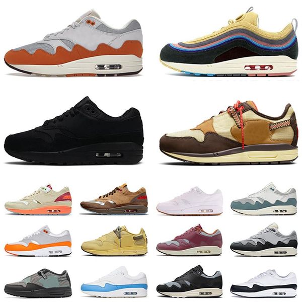 

patta wave 1 87 mens womens running shoes designer noise aqua kiss of death sean wotherspoon white gum bacon triple black unc univ279l