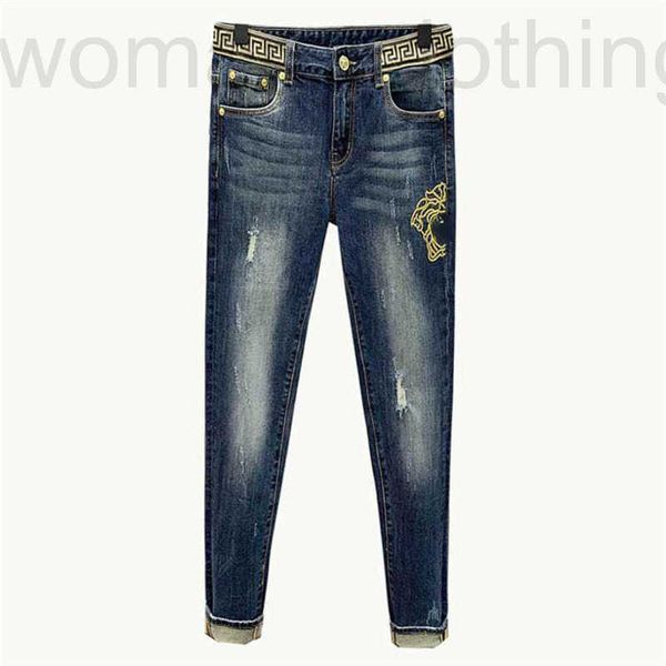 

designer baggy jeans for men pants casual trousers embroidered man sweatpants bnrh, Blue