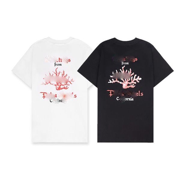 

designer pa t shirt luxury tees print palms t shirts mens womens angles short sleeve casual crew neck clothing clothes wholesale european, White;black