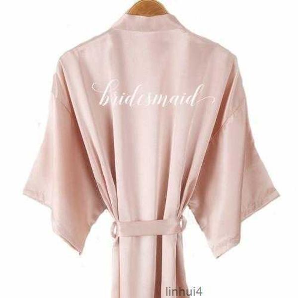 

new champagne bathrobe bride satin-silk robe women bridal party sister team mother shower gift bridesmaid wedding short glgv, Black;red