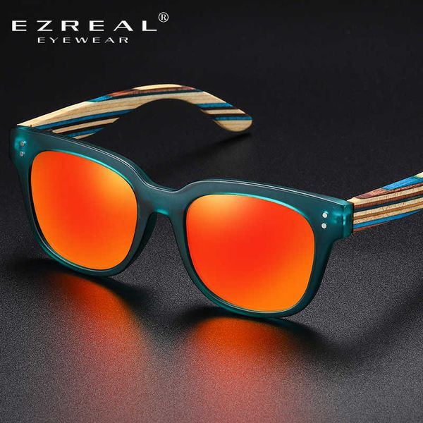 

sunglasses ezreal new classic polarized wood sunglasses men women driving mirror sunglasses uv400 driver handmadej230228, White;black