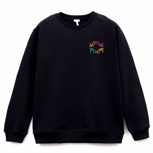 

men's hoodies & sweatshirts designer differentiate market high version color embroidered long-sleeved os oversized loose for men, Black