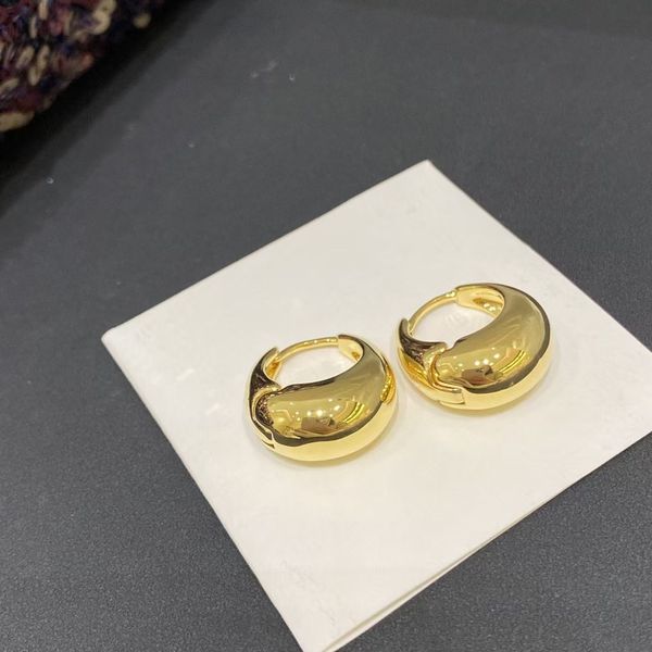 

2023 luxury quality charm drop earring in 18k gold plated oval shape simple ps3228, Silver