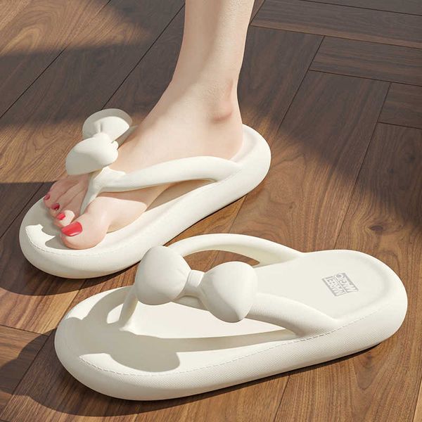 

slippers qyckaby new soft sole platform flip flops women clip toe eva non-slip cloud female 2023 summer bathroom slides y2302, Black