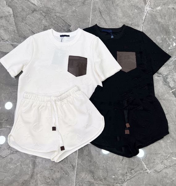 

Women's tracksuits designer Dress T-shirt shorts summer fashion two-piece running sweatshirt classic suit skirt set Size S, Black