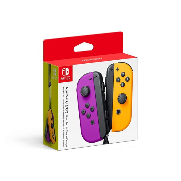 

nintendo neon purple neon orange joy-con (l-r) - switch electronics