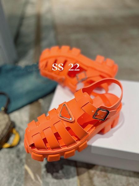 

designer luxury ss 22 pink monolith donna cage sandals sandals flip flops sandals with box dust bag, Black