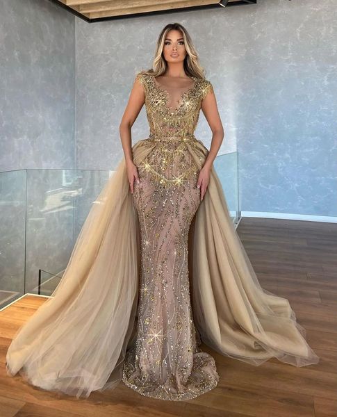 

sparkly evening dresses sleeveless v neck straps beaded appliques sequins floor length celebrity detachable train formal prom dress plus siz, Black;red