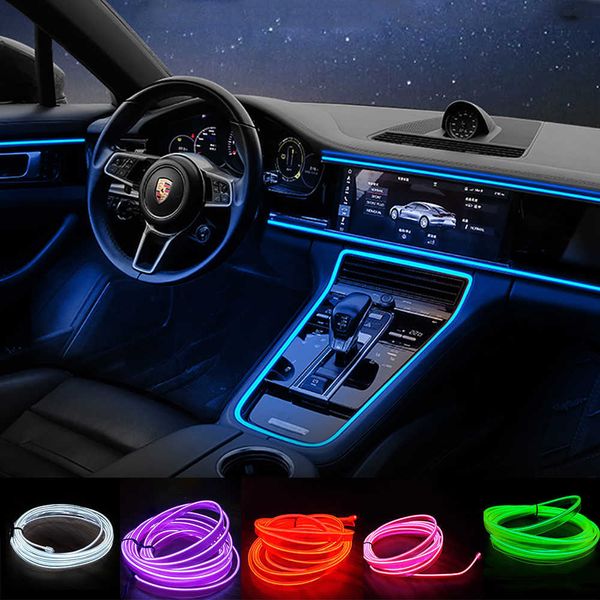 

decorations universal interior lighting strip car decoration with usb auto atmosphere lamp diy el cold light led ambient lights r230228