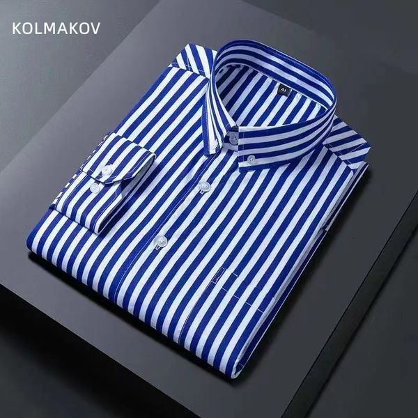 

men's casual shirts 2023 arrival spring shirts cotton casual mens striped autumn smart men plus size  5xl 230228, White;black