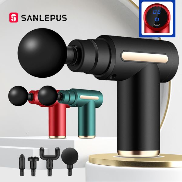 

full body massager sanlepus electric massage gun lcd display massager for body neck back pain gout relief deep muscle relaxation fitness sli